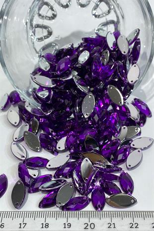 Purple Shuttle Strut Plastic Stone Beads 10 Gr