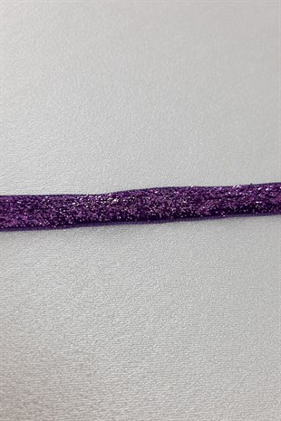 Purple Color Silvery Velvet Ribbon 1 cm