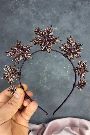 Purple Star Stone Bridal Henna Crown and Bridal Hair Accessory