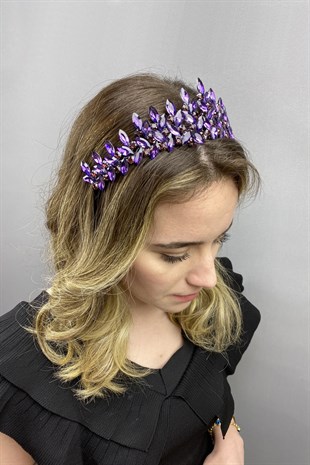 Purple Subra Model Bridal Henna Crown