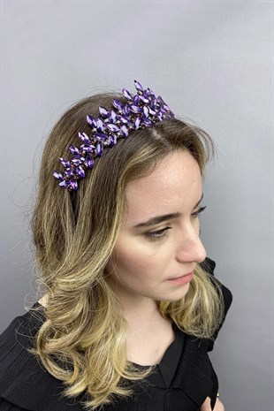 Purple Subra Model Bridal Henna Crown