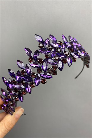 Purple Subra Model Bridal Henna Crown