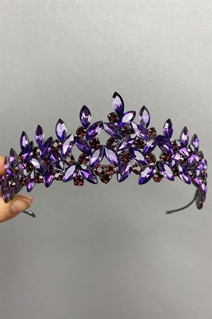 Purple Subra Model Bridal Henna Crown
