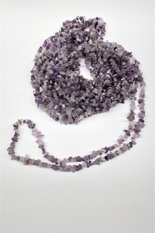 Mor ve Lila Rengi Çakıl Taşı Boncuk