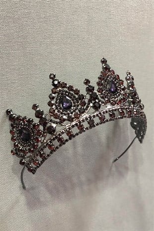 Plum Crystal Stone Henna and Bridal Crown