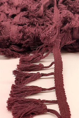 Plum Cotton Fringe Tassel