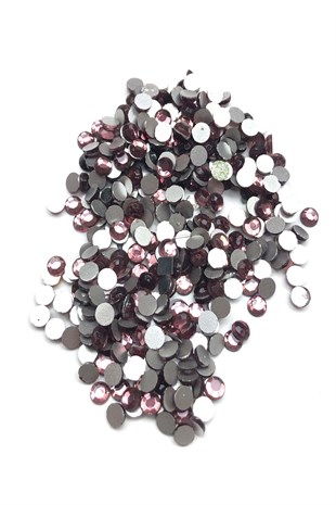 Plum Iron-on Glass Stone Beads 25 gr