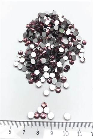 Plum Iron-on Glass Stone Beads 25 gr