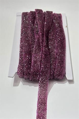 Mürdüm Ütüyle Yapışan Şerit Taş Boncuk1,5 Cm 