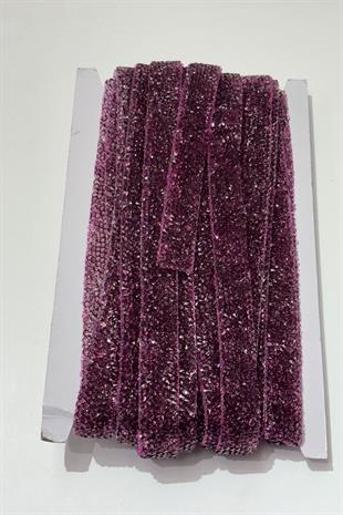 Mürdüm Ütüyle Yapışan Şerit Taş Boncuk1,5 Cm 