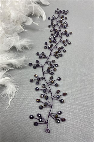 تاج الزفاف مطرز بالخرز من بلوم فيلا