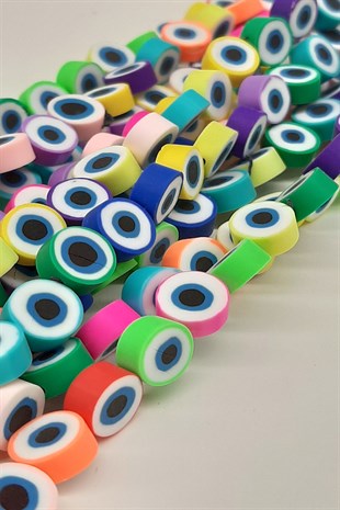 Nazar Boncuğu Desenli Fimo Boncuk