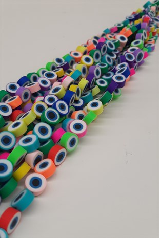 Nazar Boncuğu Desenli Fimo Boncuk