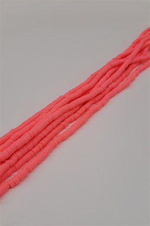 White Patterned Fimo Dough Beads 4mm