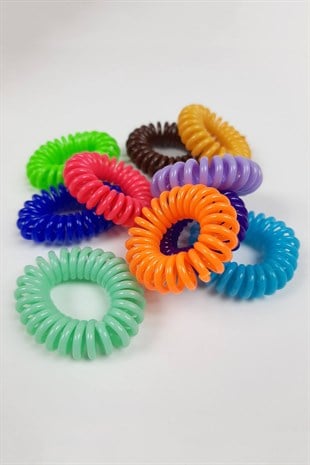 Neon Colored Plastic Twisted Hairpin 10 pcs