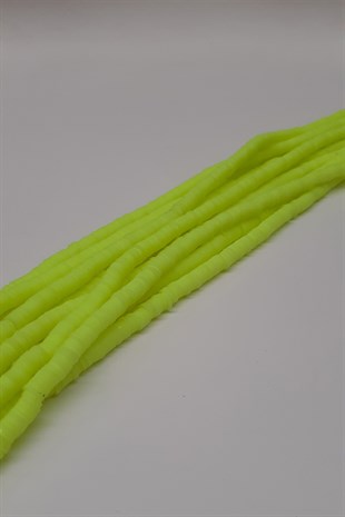 Neon Sarı Fimo Hamur Boncuk 6Mm