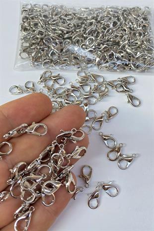 Nikel Renk Kolye Ve Bileklik Papagan Klips 25 Adet