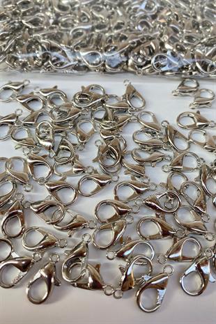 Nikel Renk Kolye Ve Bileklik Papagan Klipsi 100 Adet