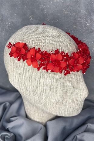 Nileda Kristal Boncuklu Gelin Kına Tacı Saç Aksesuarı