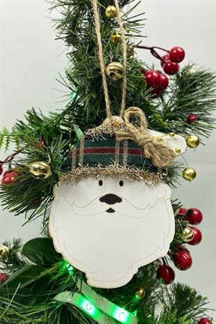 Noel Baba Baskılı Yılbaşı Ağaç Süsü