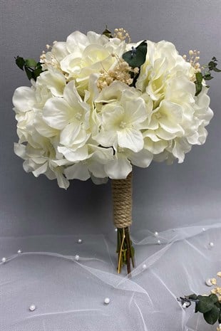Bride Bouquet with Eucalyptus and Groom Boutonniere