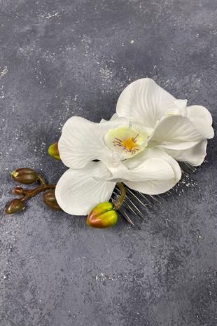 Orkide Taraklı Dış Çekim Gelin Saç Tokası