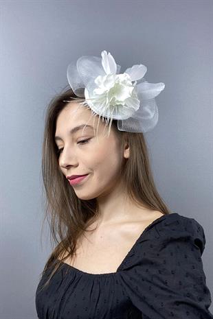 الجملة زهرة الكوبية Voilet الزفاف قبعة الشعر التبعي