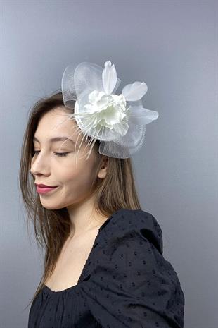 الجملة زهرة الكوبية Voilet الزفاف قبعة الشعر التبعي