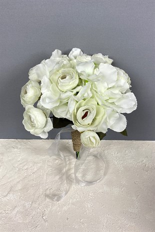 Ortanca Şakayıklı Gelin El Buketi