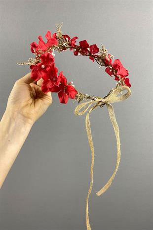 Ortanca Ve Deniz Otlu Dış Çekim Tasarım Gelin Tacı