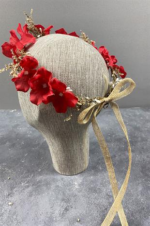 Ortanca Ve Deniz Otlu Dış Çekim Tasarım Gelin Tacı