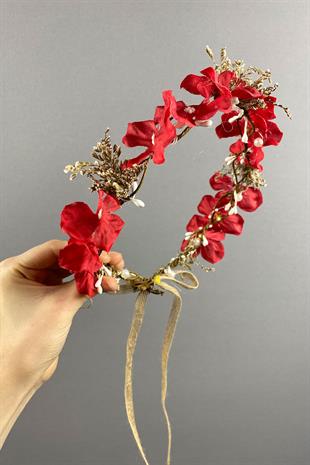 Ortanca Ve Deniz Otlu Dış Çekim Tasarım Gelin Tacı