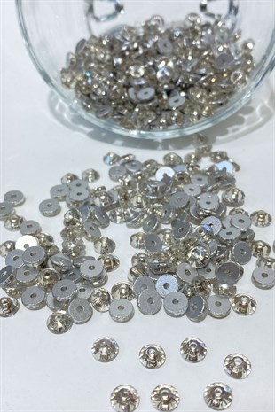 Ortası Delikli Dikme Kristal Sworovski Parlak Cam Boncuk 1 No 10 gr