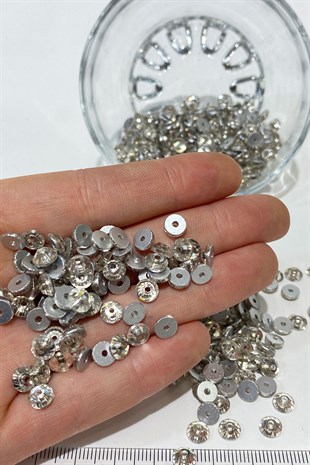 Ortası Delikli Dikme Kristal Sworovski Parlak Cam Boncuk 1 No 10 gr