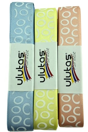 Oval Baskı Saten 2,5 cm kurdele