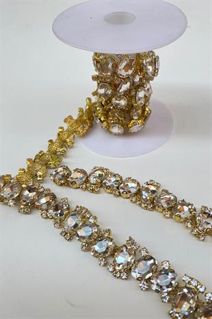 شريط شبكي من الحجر الزجاجي البيضاوي فستان سهرة بشريط حدودي