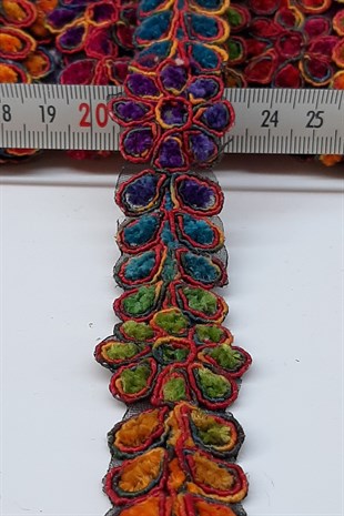 Oval Desenli Antik Şerit Güpür