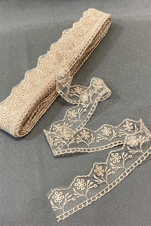 Oymalı Minik Papatya Kenar Güpür Dantel Fisto 9 mt