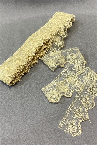 Oymalı Minik Papatya Kenar Güpür Dantel Fisto 9 mt