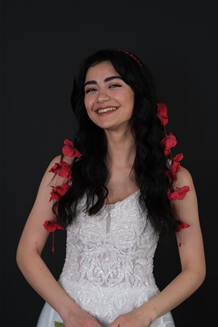 Özel Tasarım Ortanca Çiçekli Gelin Saç Aksesuarı