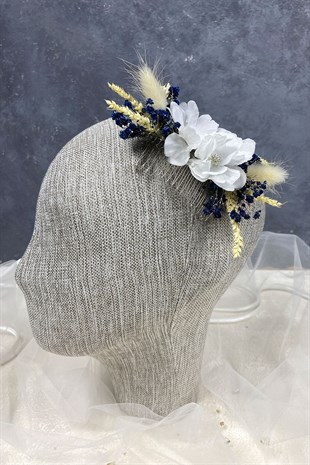 Özel Tasarım Taşlı Çiçekli Taraklı Saç Tokası