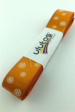 Papatya Baskılı Saten kurdele