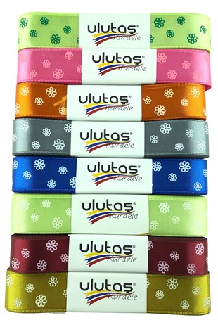 Papatya Baskılı Saten kurdele