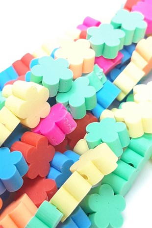 Papatya Model Fimo Hamur Boncuk