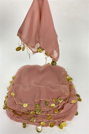 Money Stamp Embroidered Chiffon Luxury Halay Handkerchief 5 pcs