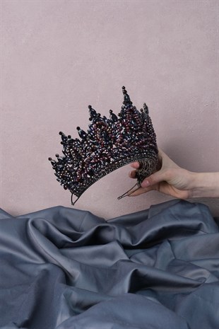 Paris High Dense Bead Embroidered Bridal Henna Tiara