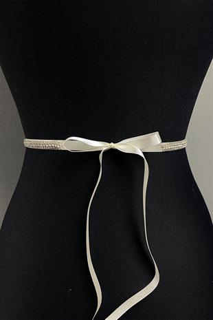 حزام فستان حجر بيوغلو لامع 3 صفوف