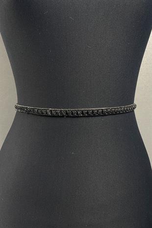 حزام فستان سهرة بحجر Beyoğlu اللامع