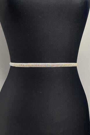 حزام فستان سهرة بحجر Beyoğlu اللامع