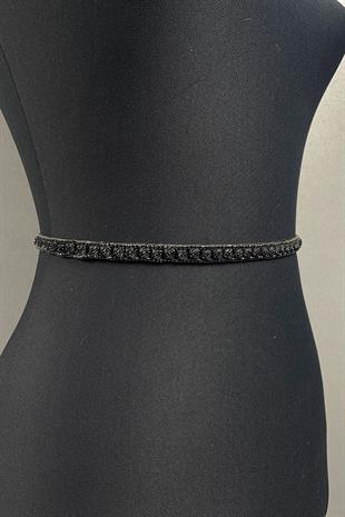 حزام فستان سهرة بحجر Beyoğlu اللامع